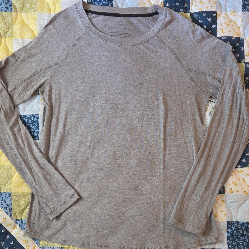 Free Fly Apparel Bamboo Long Sleeve Tee - Gray
